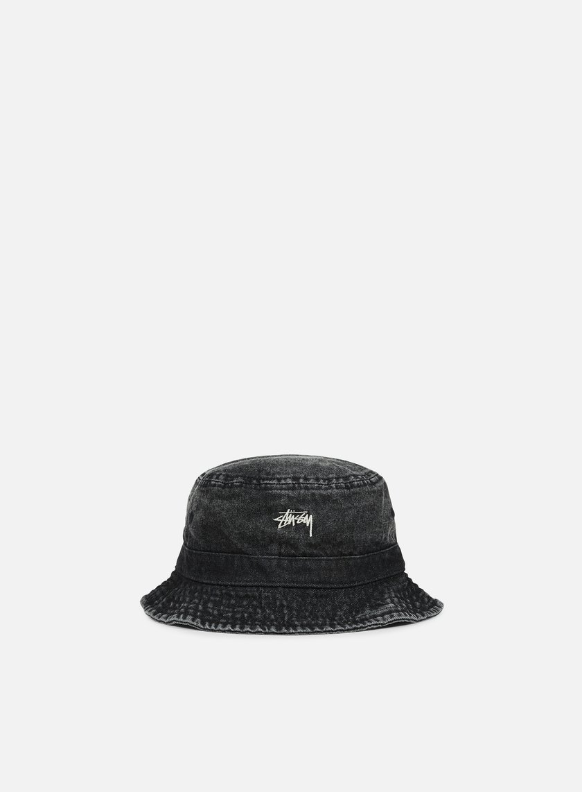 STUSSY - Washed Denim Bucket Hat, Black € 49,00 - Caps & Hats Bucket