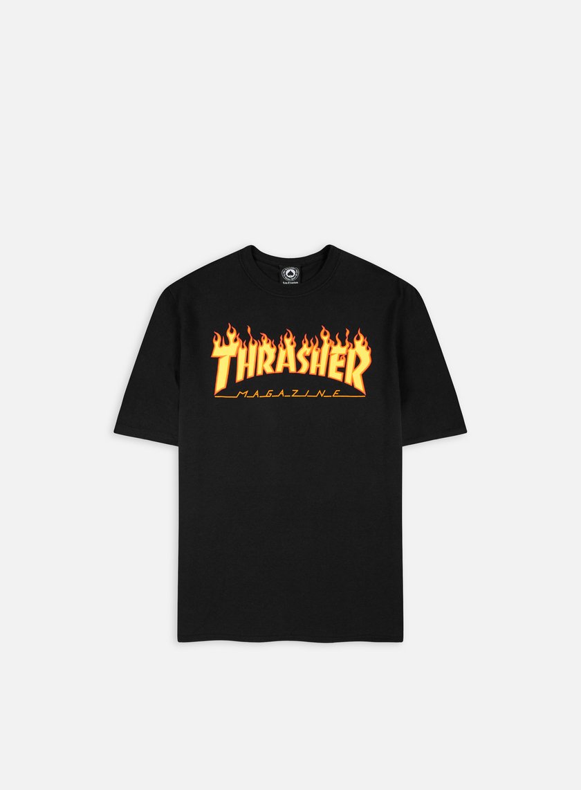 THRASHER - Flame Logo T-shirt, Black € 39,00 - T-shirts Short Sleeve ...
